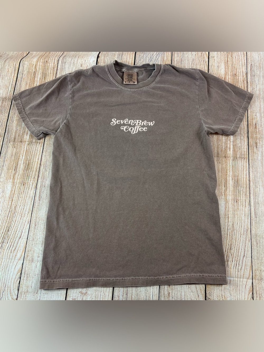 Comfort Colors Seven Brew Coffee Brown T Shirt Size Small
